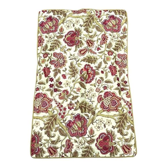 Waverly Jacobean Floral Print Pillow Sham Large King Flowers pillowcase 38x24 - Picture 2 of 6